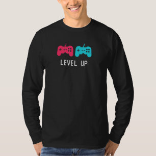 Always Level Up And Never Give Up Motivational Og T-Shirt