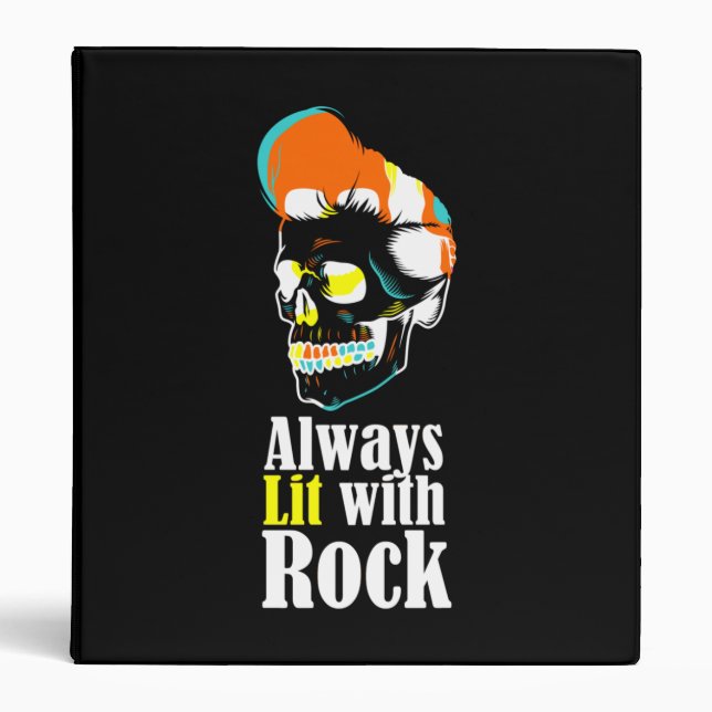 Always lit with rock 3 ring binder (Front)