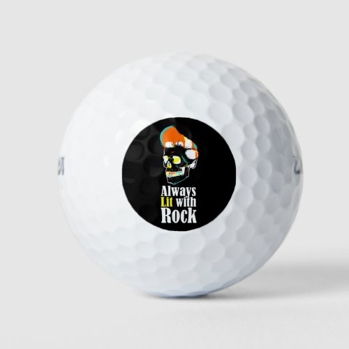 Always lit with rock golf balls