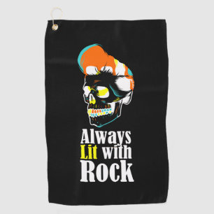 Always lit with rock golf towel
