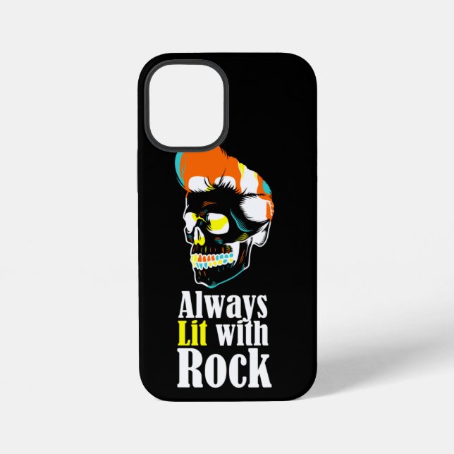 Always lit with rock iphone case (Back)