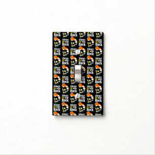 Always lit with rock light switch cover