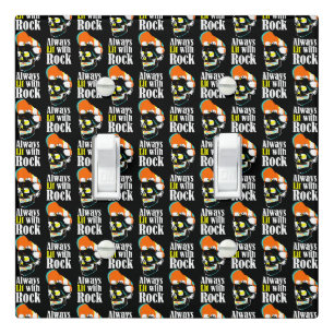 Always lit with rock light switch cover
