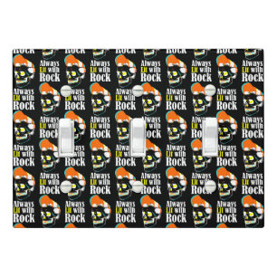 Always lit with rock light switch cover
