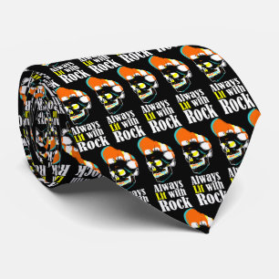 Always lit with rock neck tie