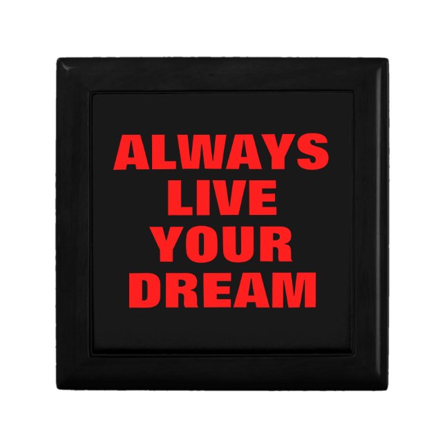 Always Live Your Dream Motivational Gift Box (Front)