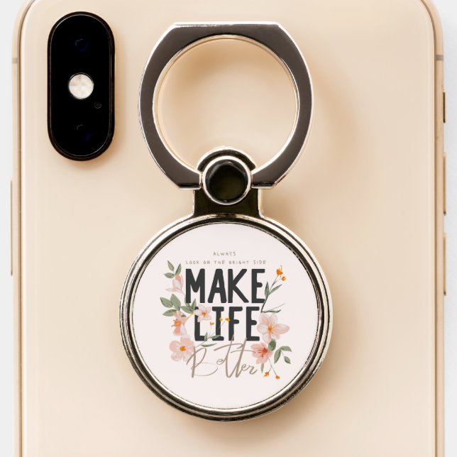Always Look on the Bright Side Phone Ring Stand (Close Up)
