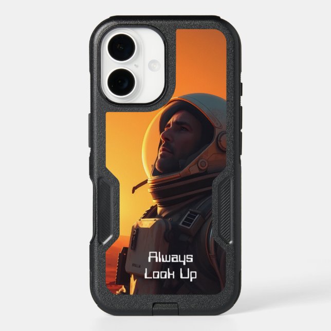 Always Look Up (text) Otterbox iPhone Case (Back)