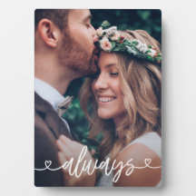 Always Love Hearts Personalized Photo Plaque