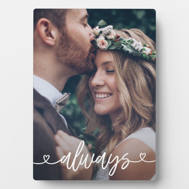 Always Love Hearts Personalized Photo Plaque (Front)