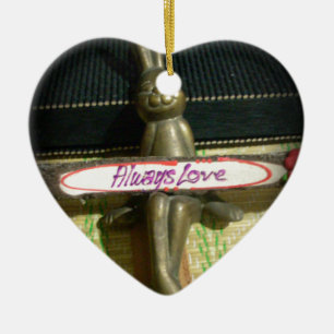 Always Love Inspirational Rabbit Art Print Design Ceramic Ornament