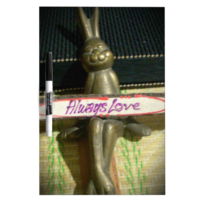 Always Love Inspirational Rabbit Art Print Design Dry Erase Board (Front)