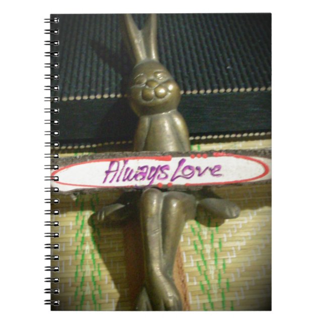 Always Love Inspirational Rabbit Art Print Design Notebook (Front)