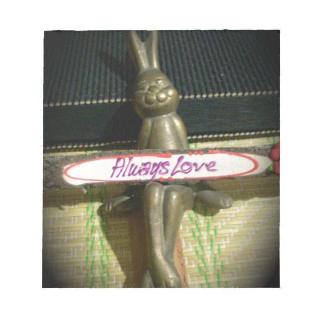 Always Love Inspirational Rabbit Art Print Design Notepad (Front)