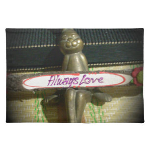 Always Love Inspirational Rabbit Art Print Design Placemat