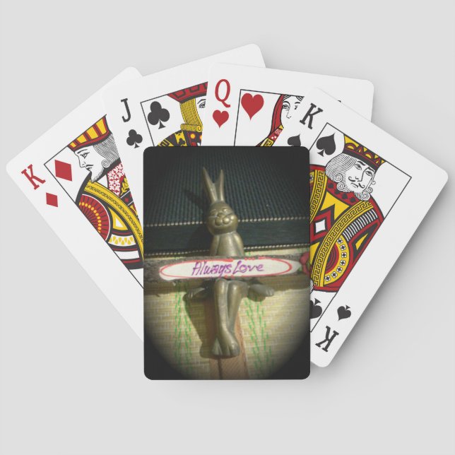 Always Love Inspirational Rabbit Art Print Design Poker Cards (Back)