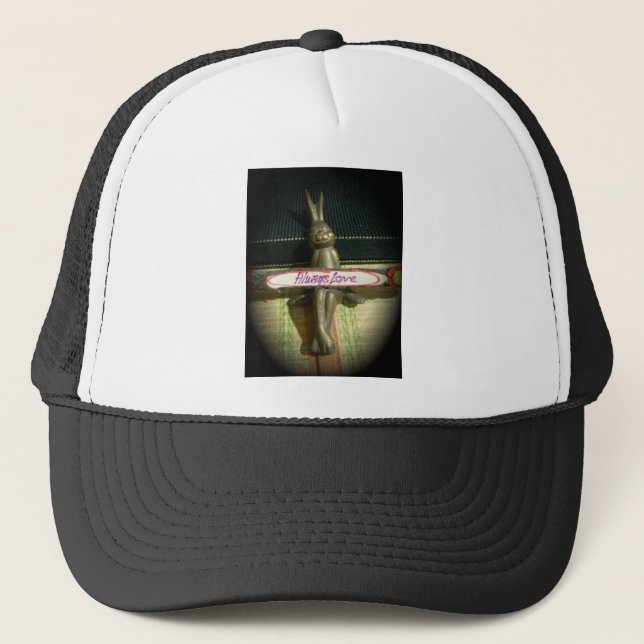 Always Love Inspirational Rabbit Art Print Design Trucker Hat (Front)