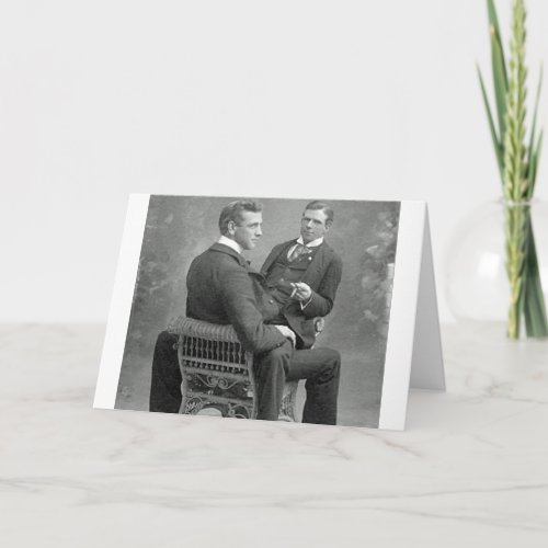 Always Love Our Playtime Vintage Gay Lovers photo Card