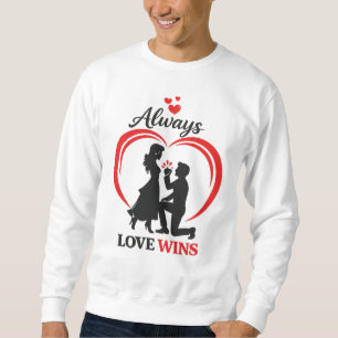 Always Love Wins Cozy Crewneck Sweatshirt