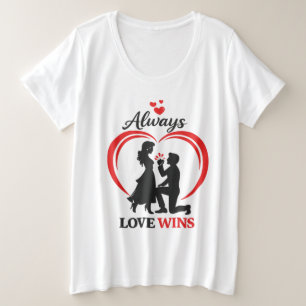 Always Love Wins Plus Size Women Tee