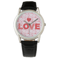 Always LOVE with Red Hearts Valentine's Birthday Watch