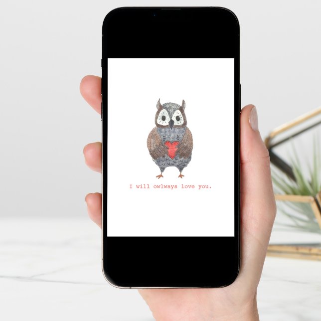 Always Love You Cutest Owl Mother's Day Card (Front Digital)