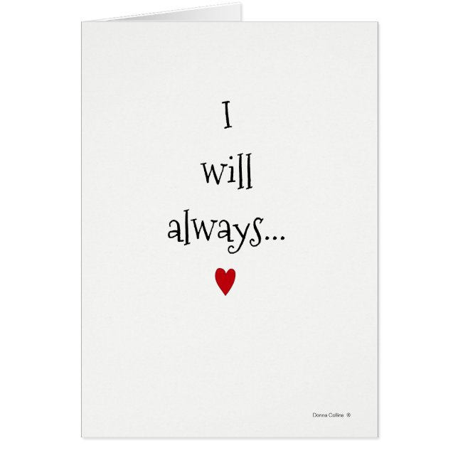Always Love You Valentine Card (Front)