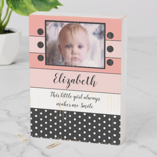 Always makes me smile love my kids coral black wooden box sign