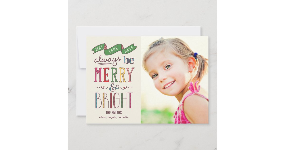 Always Merry Holiday Photo Card 