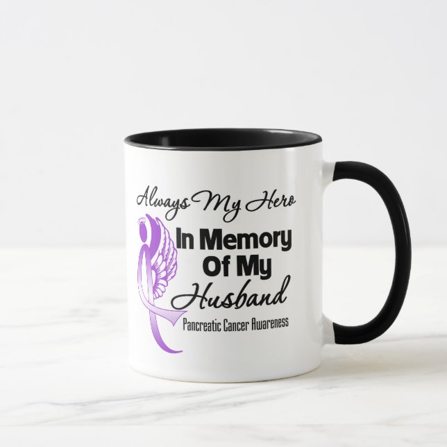 Always My Hero In Memory Husband Pancreatic Cancer Mug (Right)