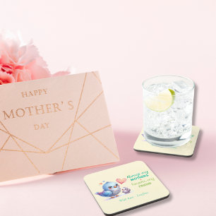 Always my Mother - Bird Mum & Baby  Beverage Coaster