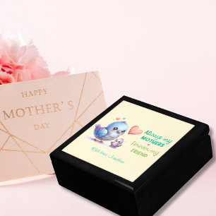 Always my Mother - Bird Mum & Baby Wooden Jewelry Gift Box