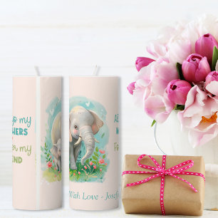 Always my Mother - Elephant Mum & Baby Pink  Pillar Candle