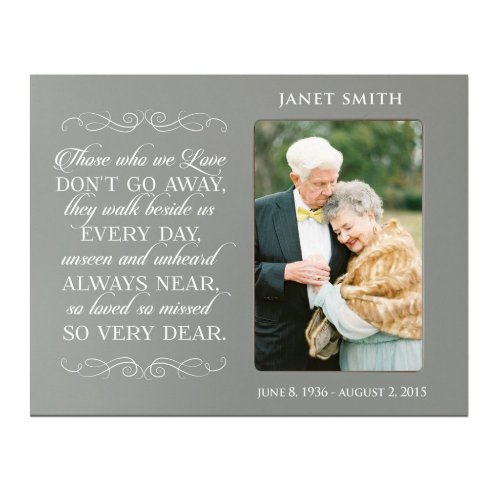 Always Near Gray 8 x 10 Memorial Picture Frame