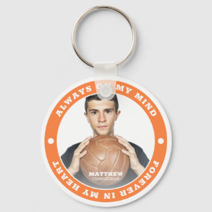 Always On My Heart Modern Simple Custom Photo Keychain