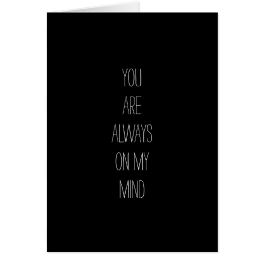 Always on my mind cards (Front)