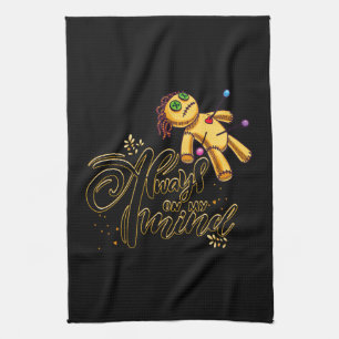 Always on My Mind Funny Halloween Voodoo Doll Kitchen Towel