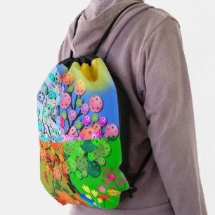 Always Pickleball Season Winter Spring Summer Fall Drawstring Bag