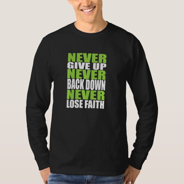 Always Pray And Never Give Up Shirt Christian Quot (Front)