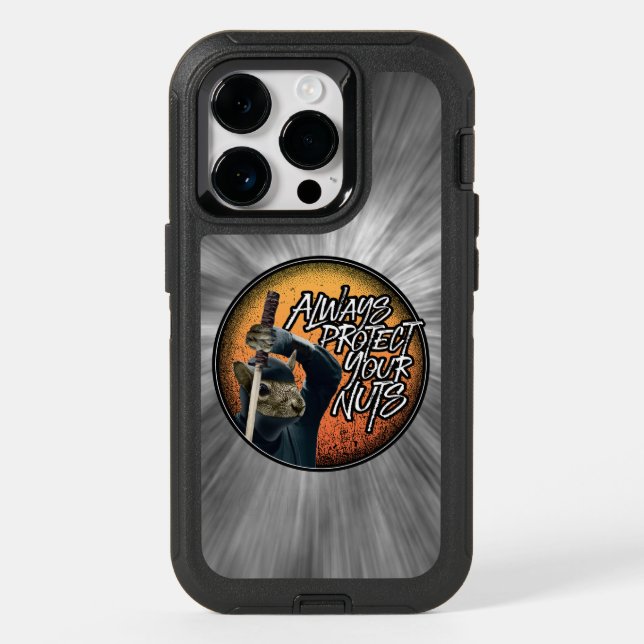 Always Protect Your Nuts - funny ninja squirrel Otterbox iPhone Case (Back)