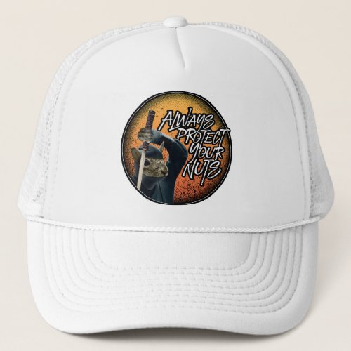 Always Protect Your Nuts _ funny ninja squirrel Trucker Hat