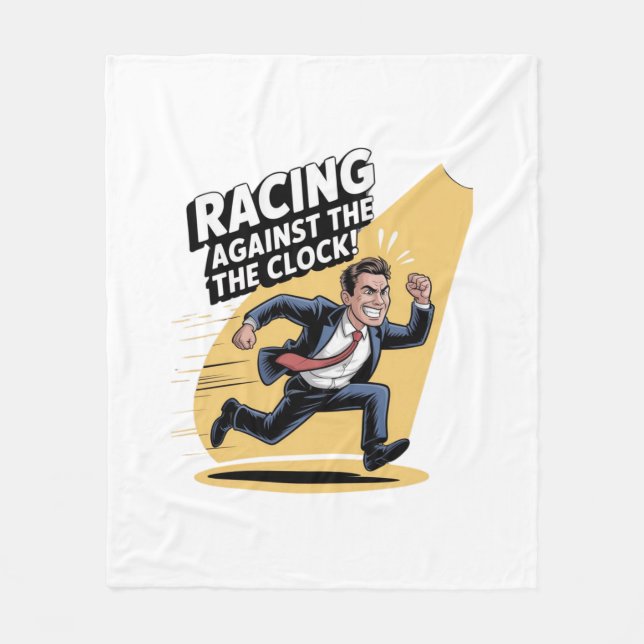 Always Racing Against the Clock Fleece Blanket (Front)