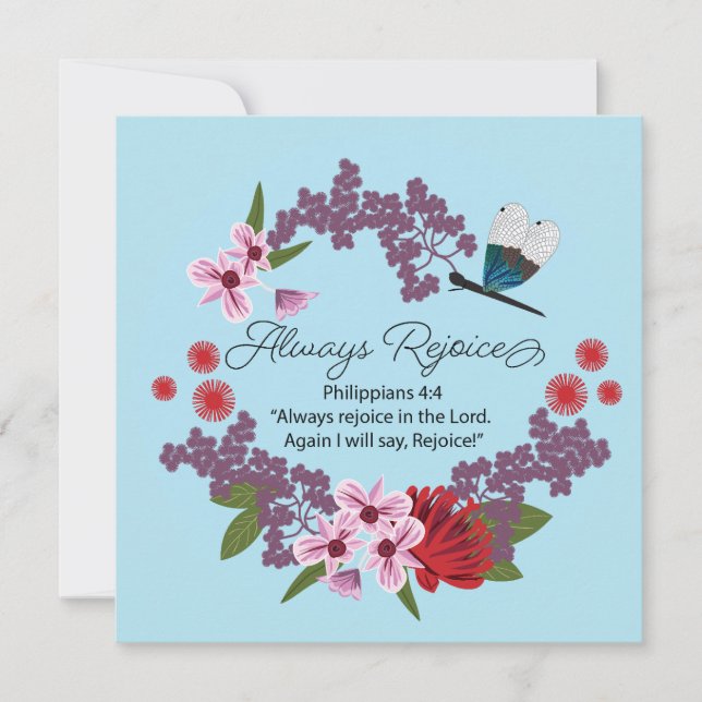 Always Rejoice greeting card (Front)