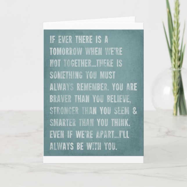 Always Remember AA Milne Quote Card (Front)