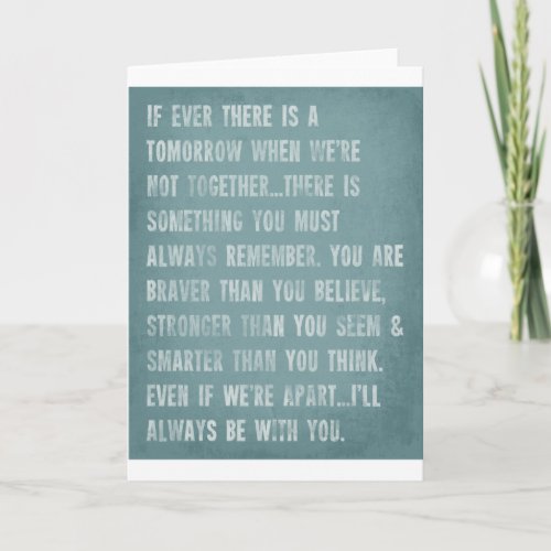 Always Remember AA Milne Quote Card
