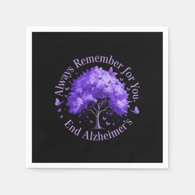 Always Remember: For You, End Alzheimer's  Napkins (Front)