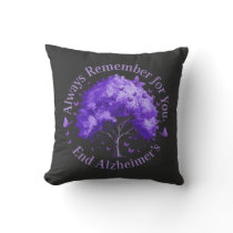 Always Remember: For You, End Alzheimer's Throw Pillow