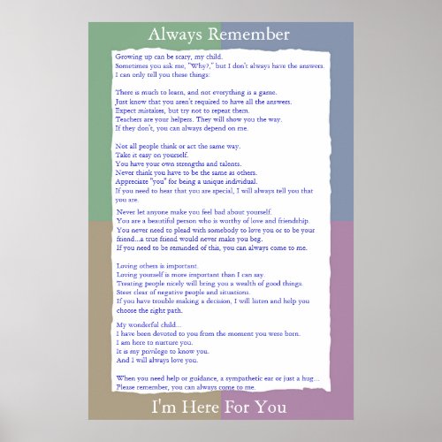 Always Remember Im Here For You Poster