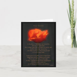 Always Remember  Letterpress Thank You Card