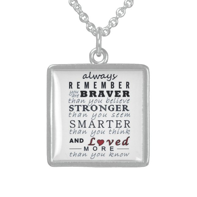 Always Remember Sterling Silver Necklace (Front)